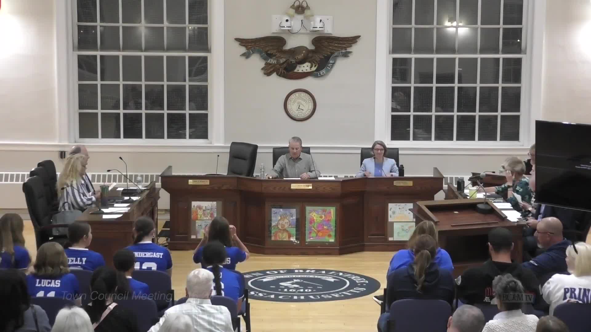 Braintree Town Council Honors U12 Girls Softball Championship Team at September Meeting