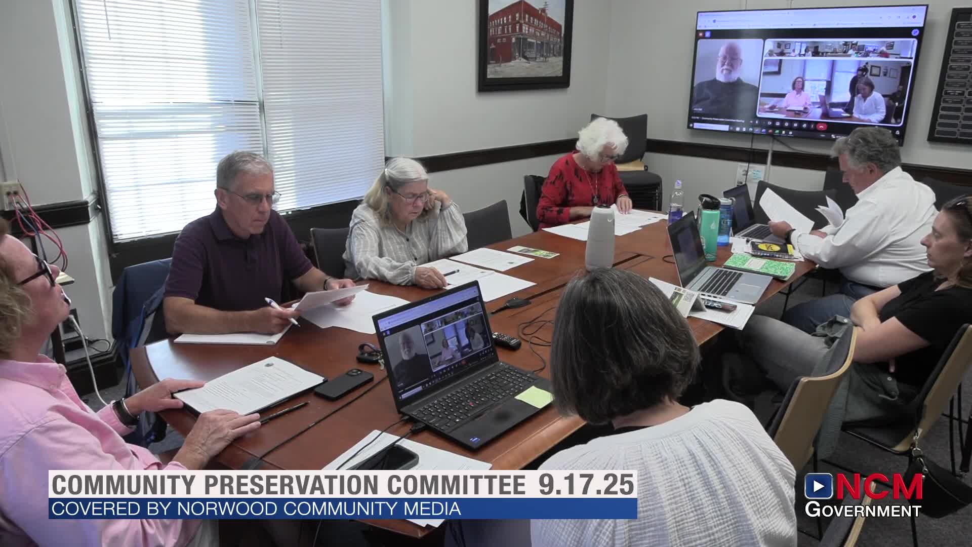 Norwood Preservation Committee Discusses Historic Properties and Funding Opportunities