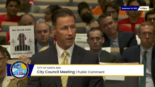 Santa Ana Council Holds Public Hearing on Village Project and Housing Concerns