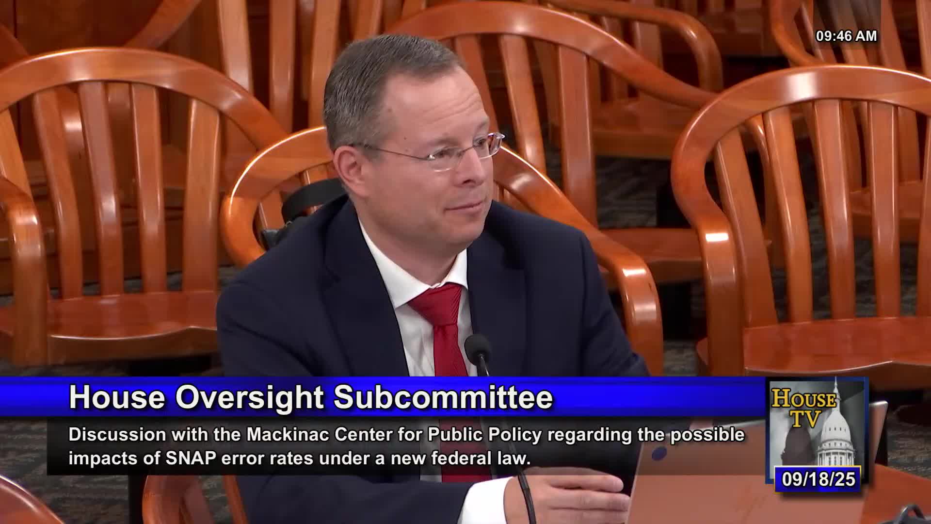 Michigan Representatives Discuss SNAP Budget Impact and Error Rate Accountability