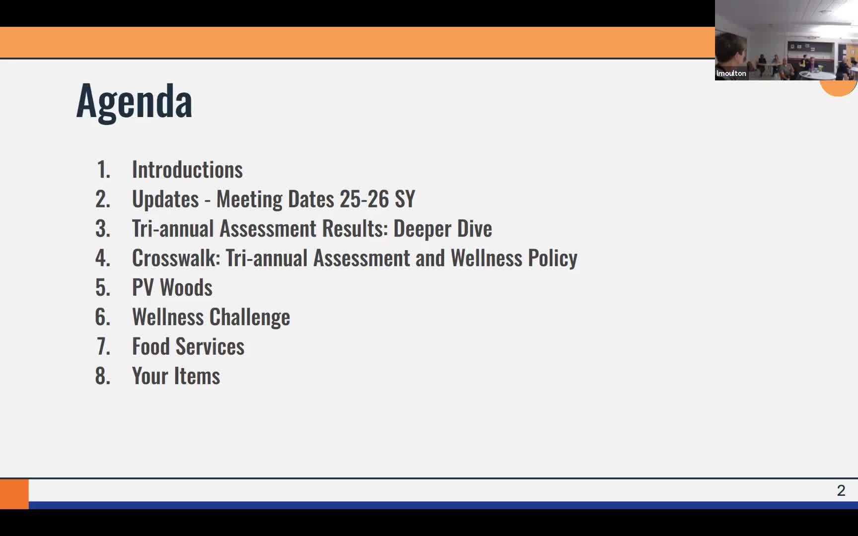 Wellness Committee Reviews Triennial Assessment Results for Student Health Improvements