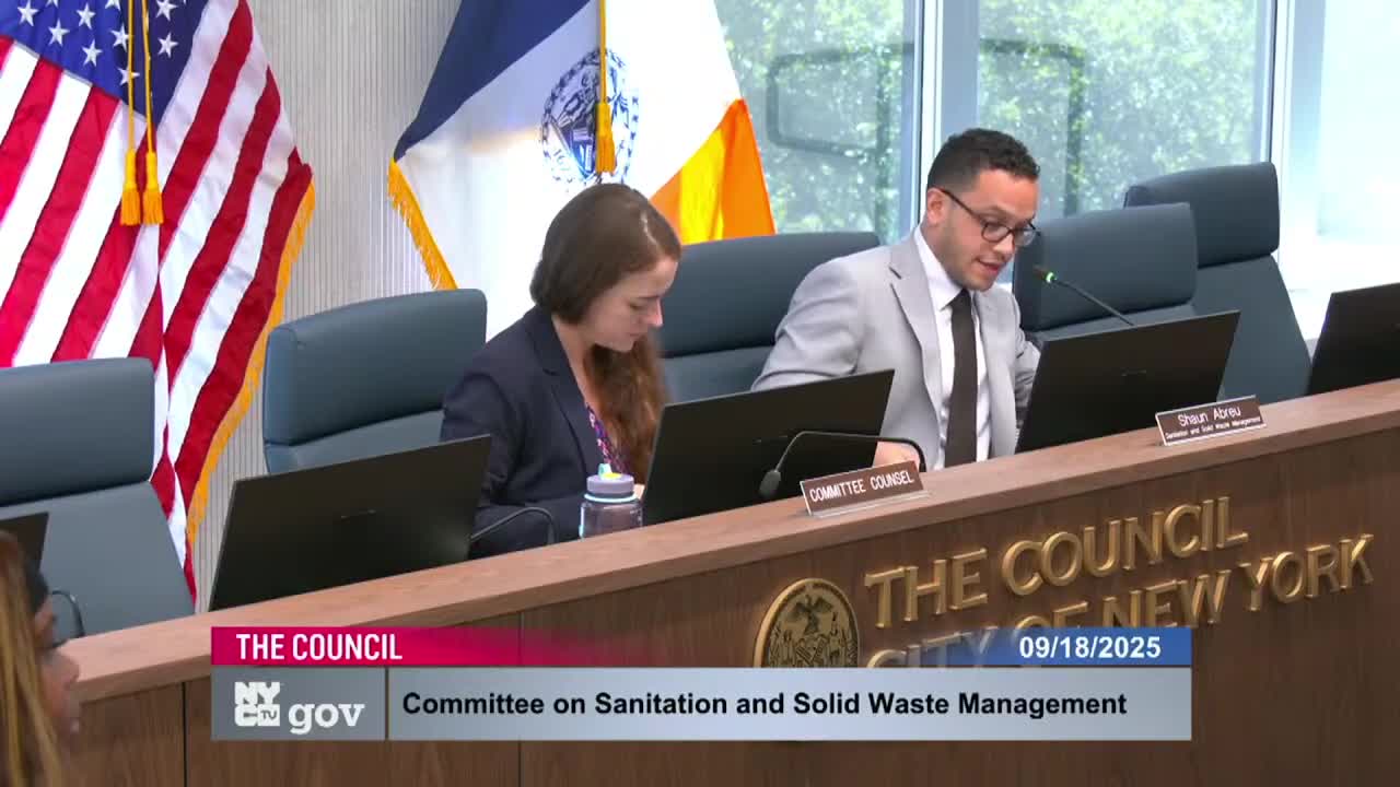 Sanitation Committee Hears Testimonies Against Intro 1349 Exempting Medical Waste Facilities