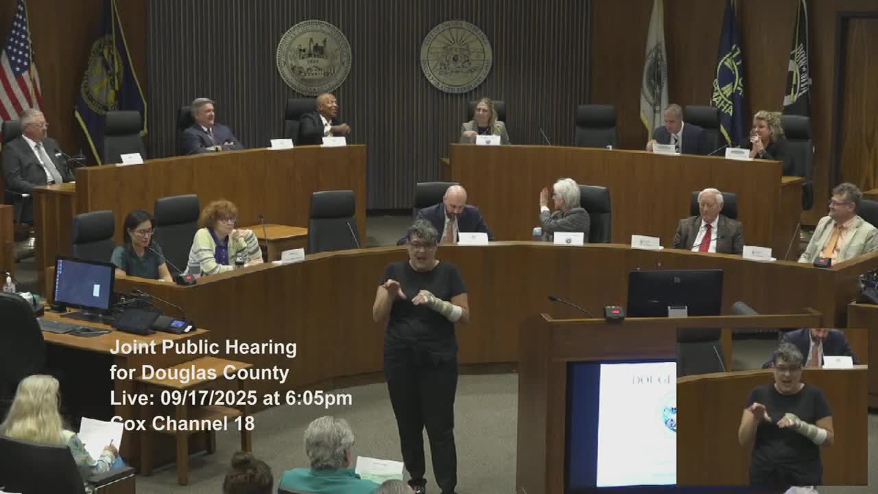 Douglas County Holds Joint Public Hearing on 2025 Tax Rates and Budgets