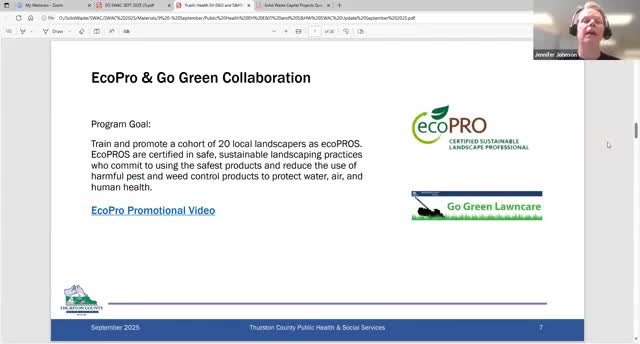 Thurston County Public Health expands "Beyond Bleach" training for childcare centers and plans EcoPro landscaper sessions