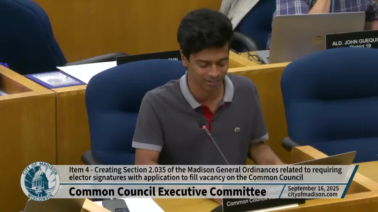 Council Executive Committee proposes changes to alder vacancy appointment process