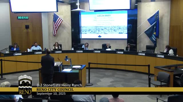 Reno City Council Weighs Appeal on Stonegate Rezoning Decision Amid Public Backlash