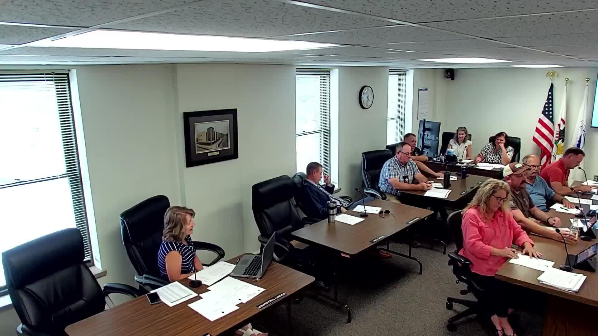 County finance director reports sales and income tax gains; use tax lags and staff to begin budget work