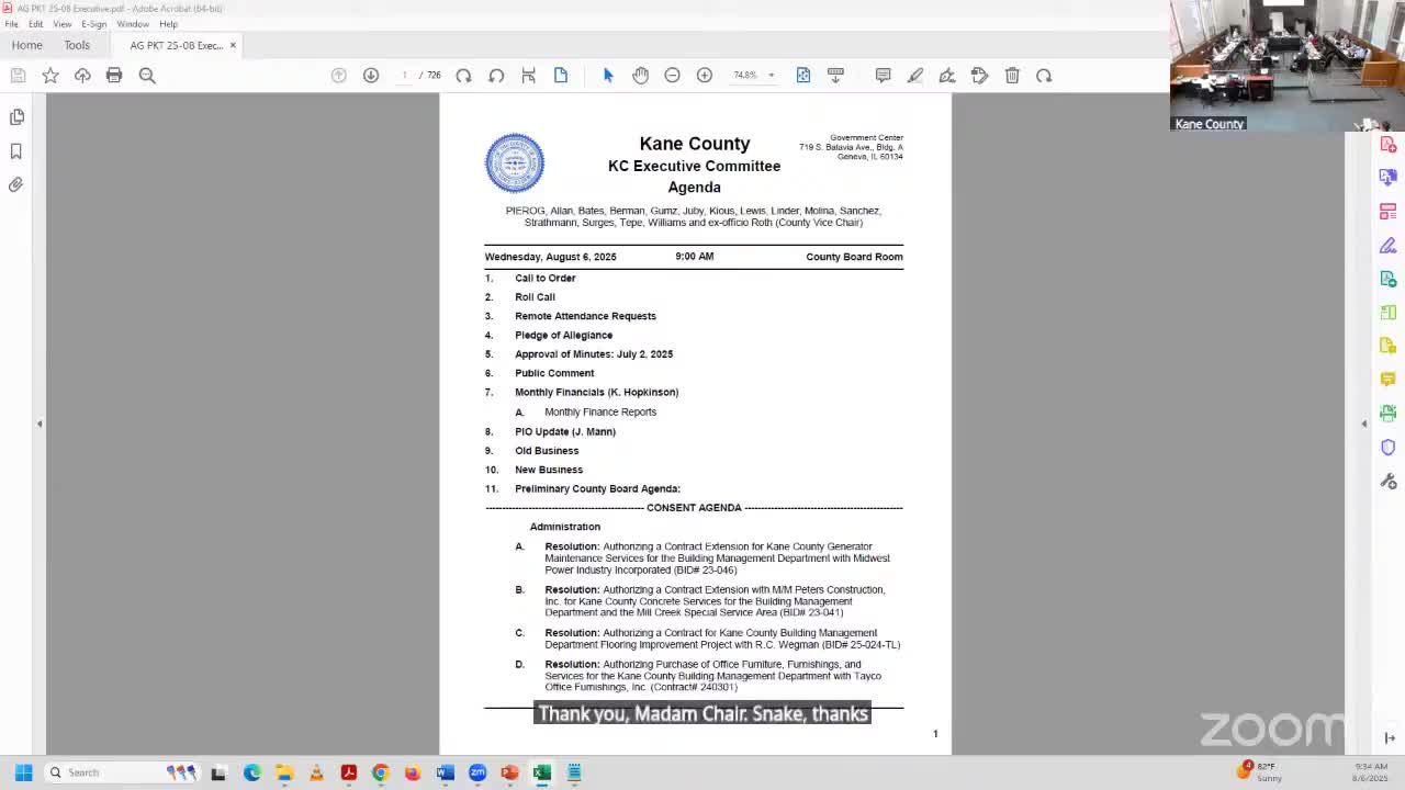 Board approves building management contracts: generator maintenance, concrete services, flooring and furnishings