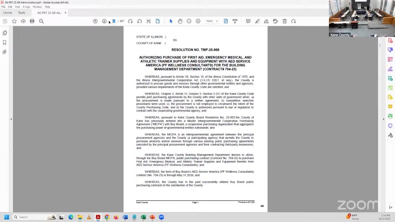 Administration committee approves multiple vendor contracts amid objections to cooperative purchasing