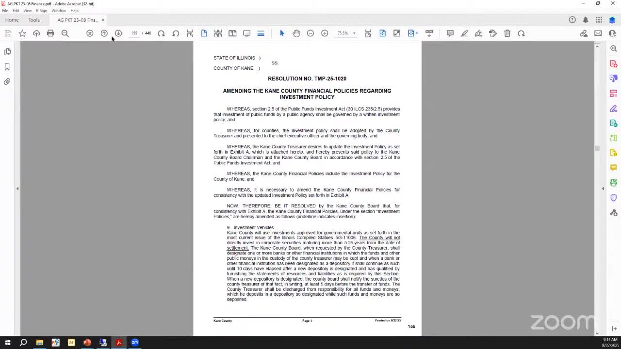 Treasurer proposes resolution backing Gwen Henry for IMRF trustee; colleague raises procedure concerns