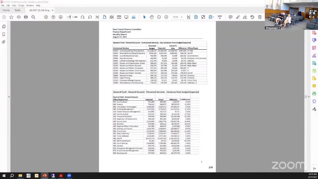 Kane County committee approves $124.8 million 2026 expense ceiling after tense debate over reserves and cuts