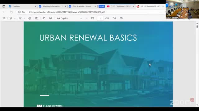 Consultant tells Fairview council: 'Urban renewal is not a tax'; briefing outlines projects, funds and limits
