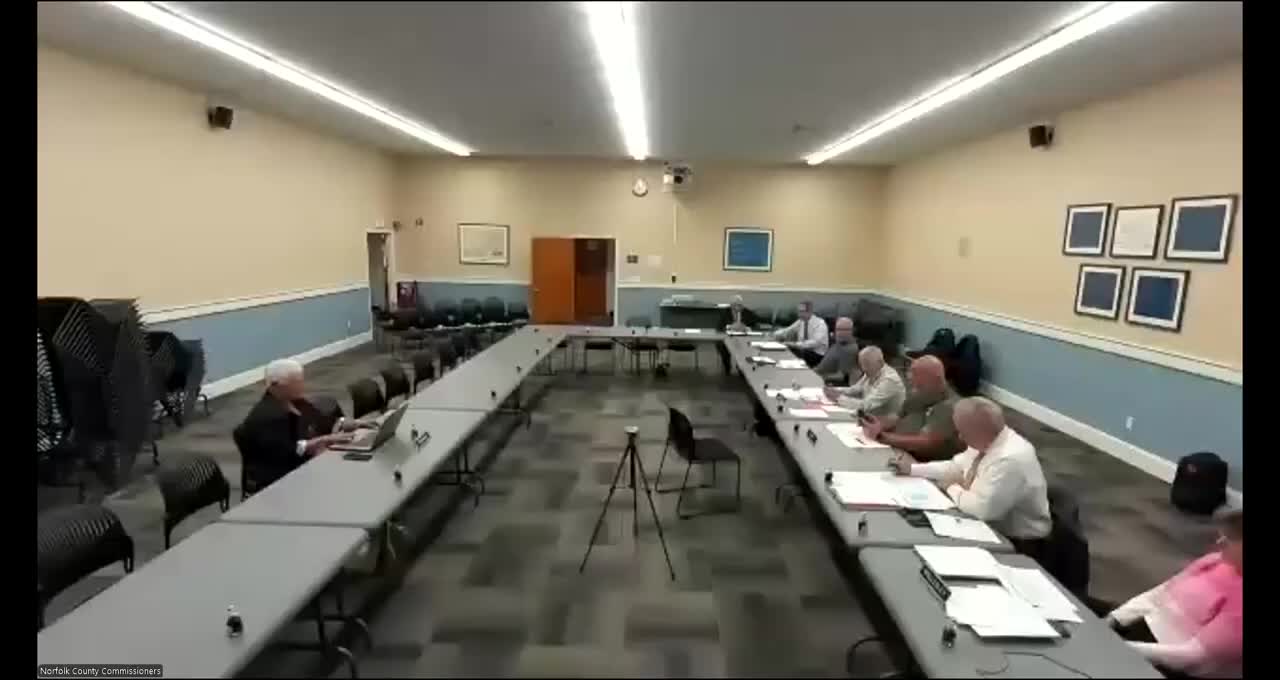 Norfolk County advisory board approves FY26 supplemental transfers, $750,000 capital plan and nine related motions