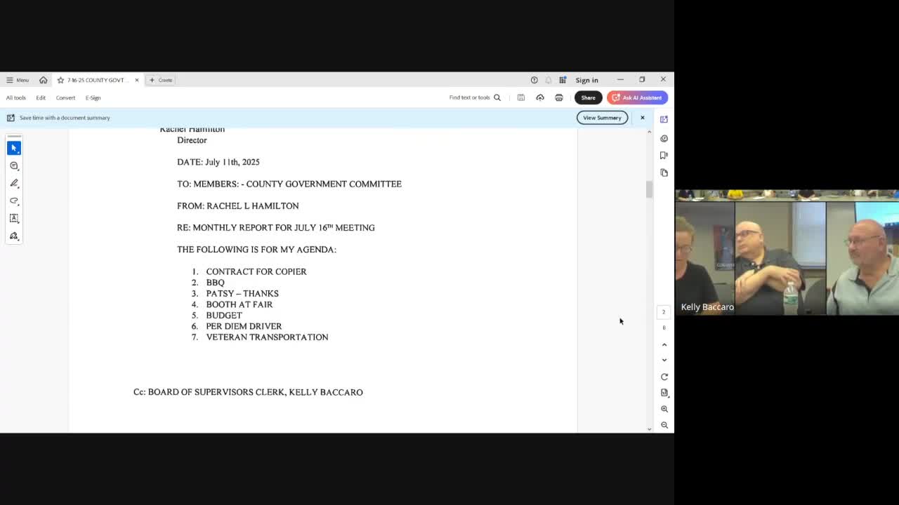 County committee approves immediate driver-transportation budget change amid veterans shuttle, CDL and safety concerns