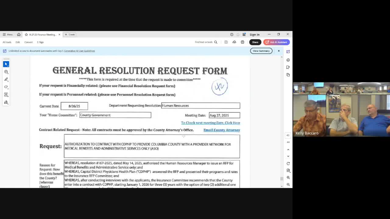Board approves CDPHP for county health plan administration and pharmacy benefits after RFP review