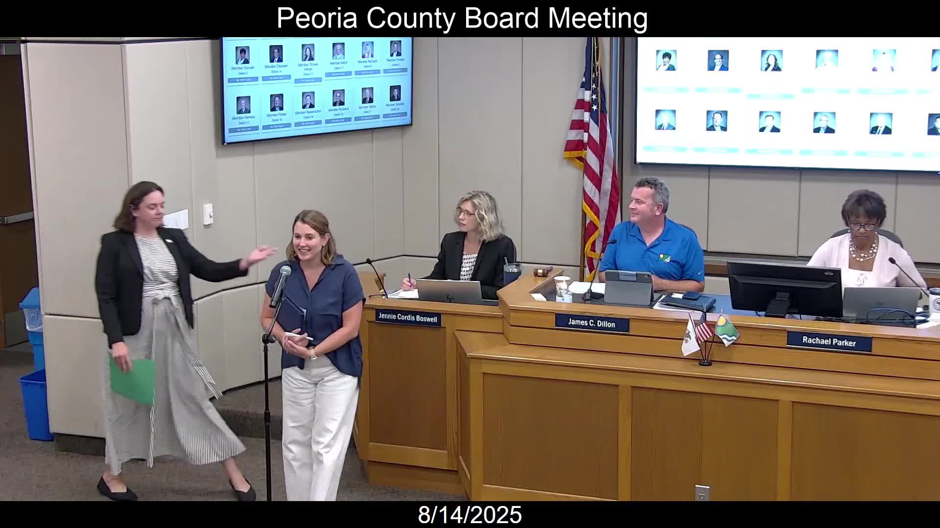 Peoria County discussion continues over expanding paid parental leave; highway contract includes two weeks