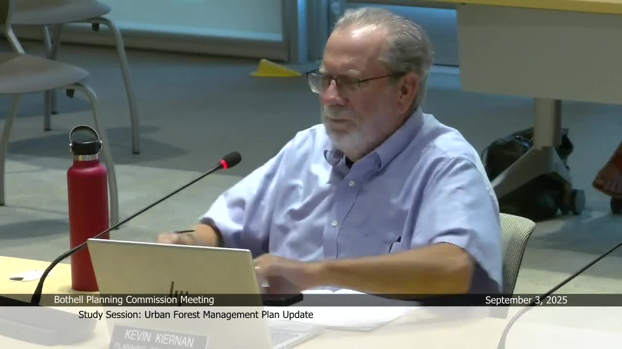 Bothell planning commission studies urban-forest update after analysis shows modest canopy decline