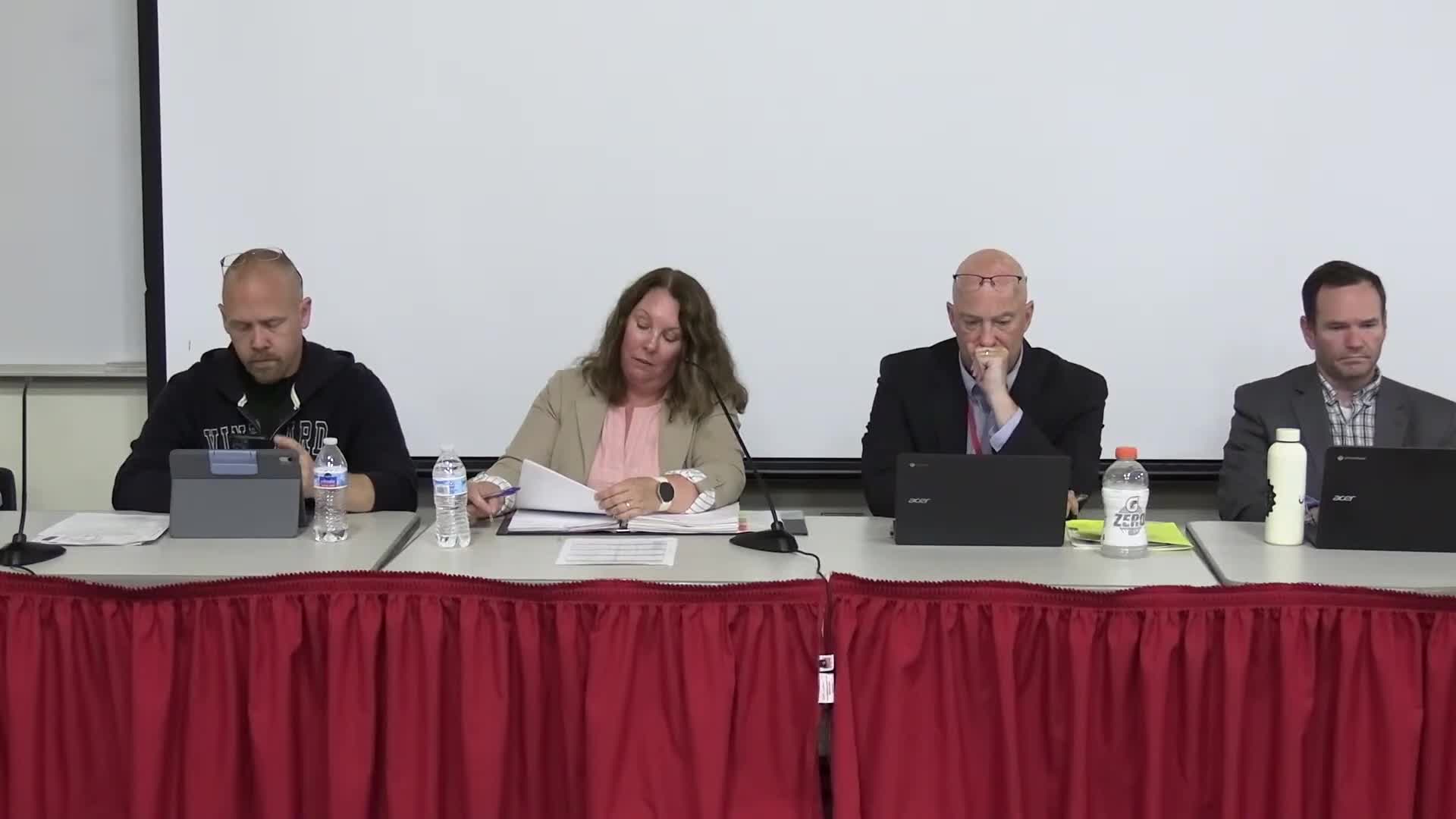 Committee reviews three‑year contracts for printers and PowerSchool; PowerSchool renewal quoted at $336,254.35