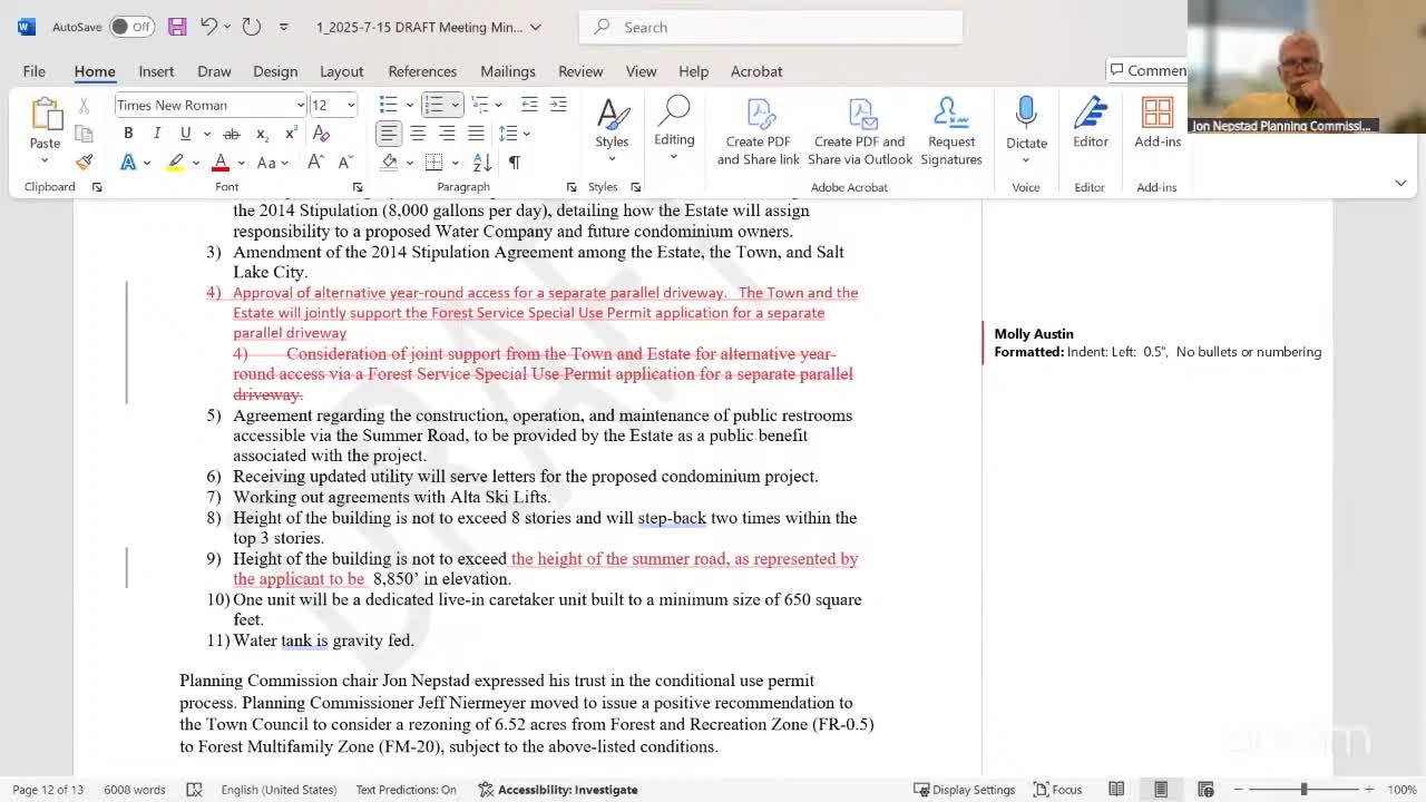 Commission clarifies water-tank wording: function under 2014 stipulation matters more than exact mapped location