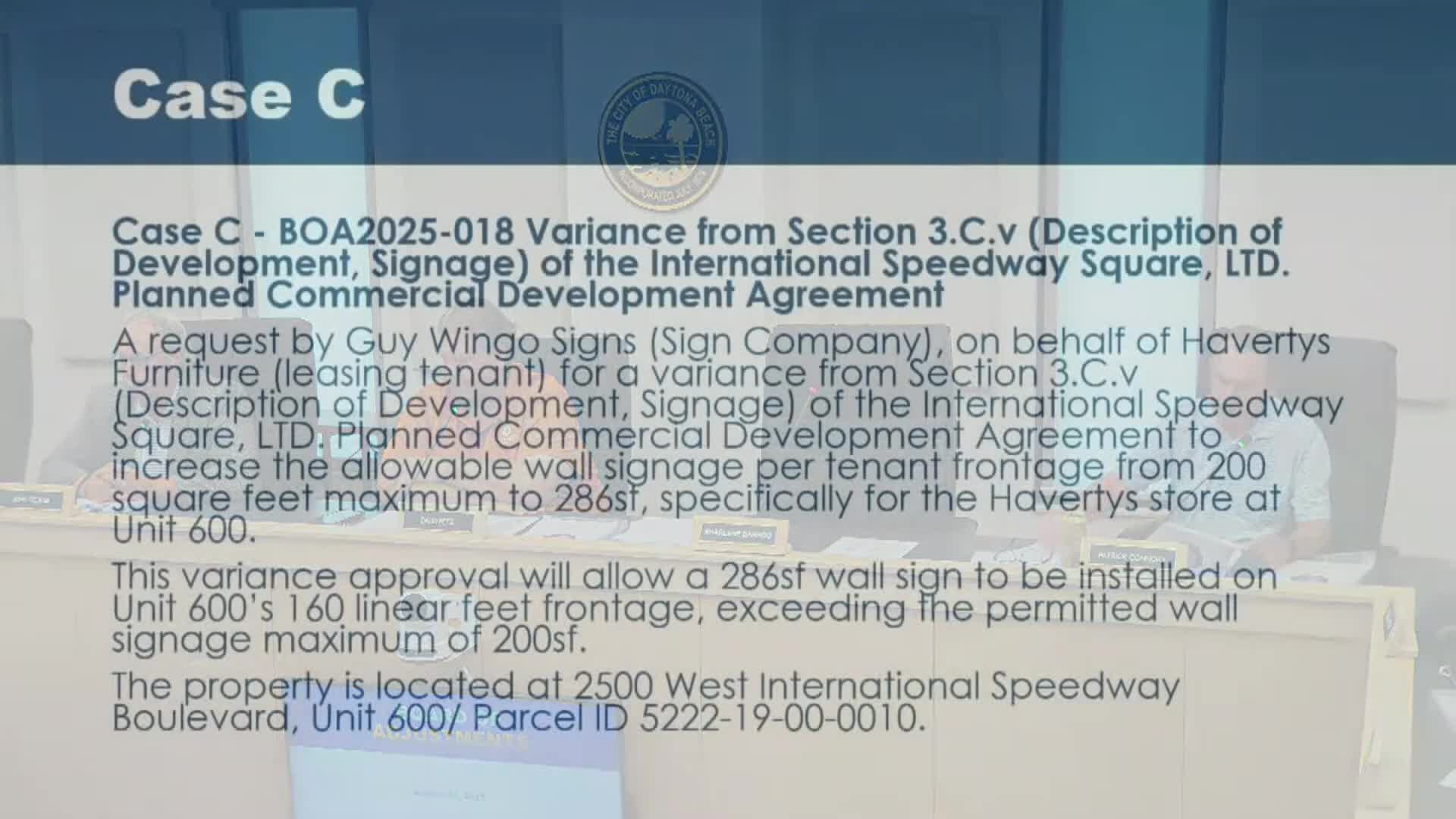 Board OKs larger wall sign for Havertys at International Speedway Square