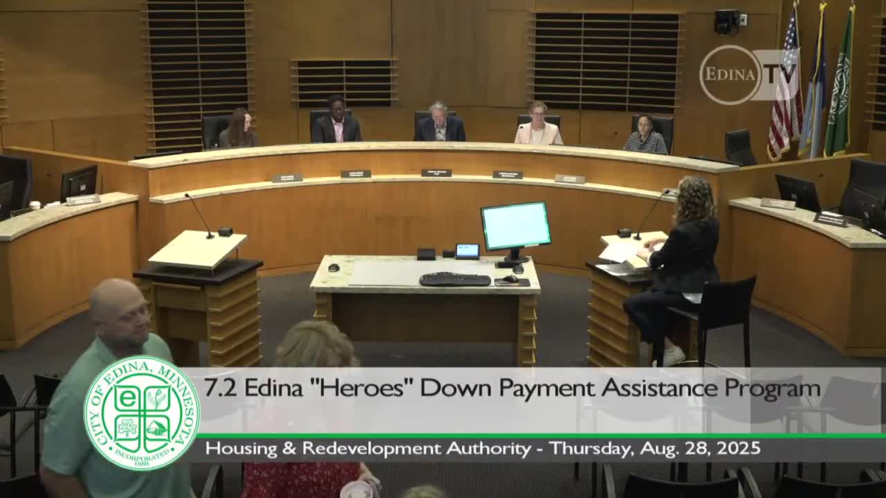 Edina HRA approves $1 million HEROES down‑payment program funded from pooled Southdale TIF