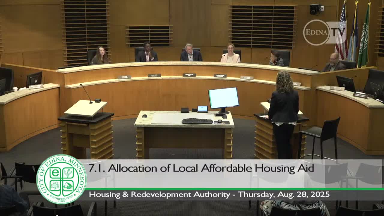 Edina HRA approves $875,382 in Local Affordable Housing Aid for rental aid, ownership preservation and disability housing repairs