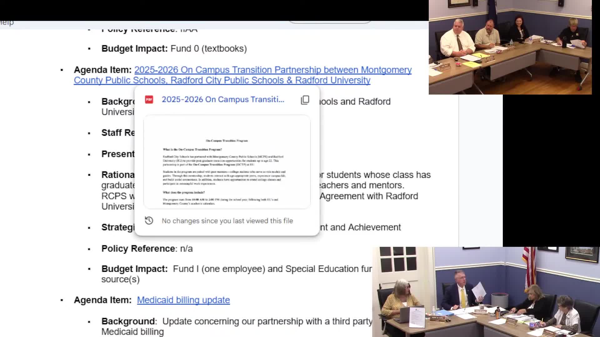 Radford special-education program posts top state scores, signs Radford University transition MOA and moves to bill Medicaid
