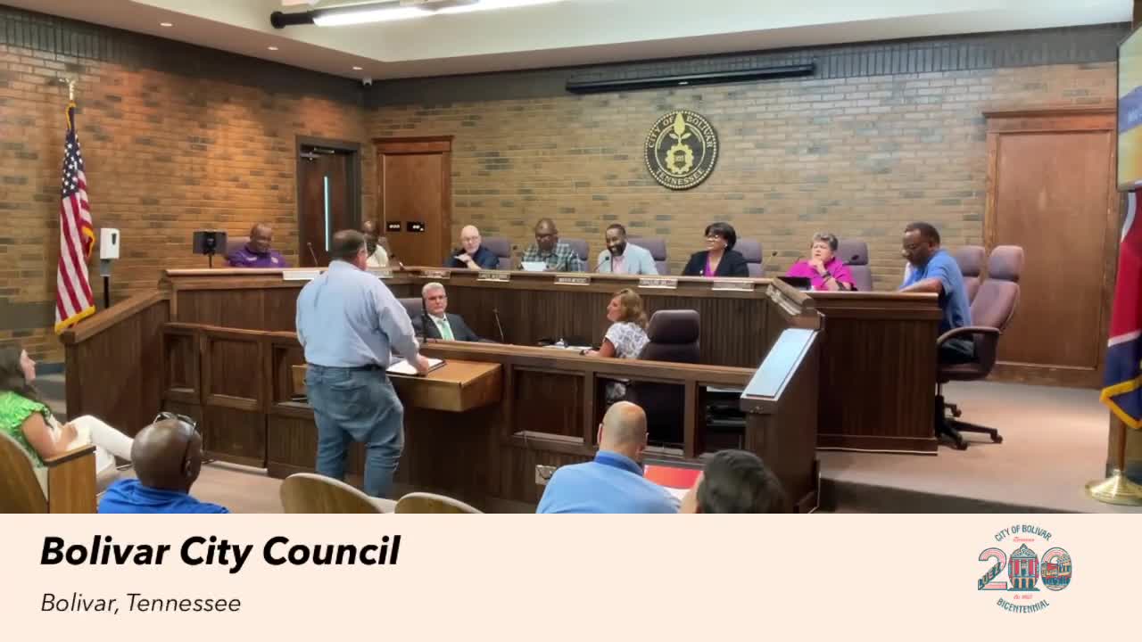 Bolivar approves TJ Construction bid for ARP-funded galvanized water-line project