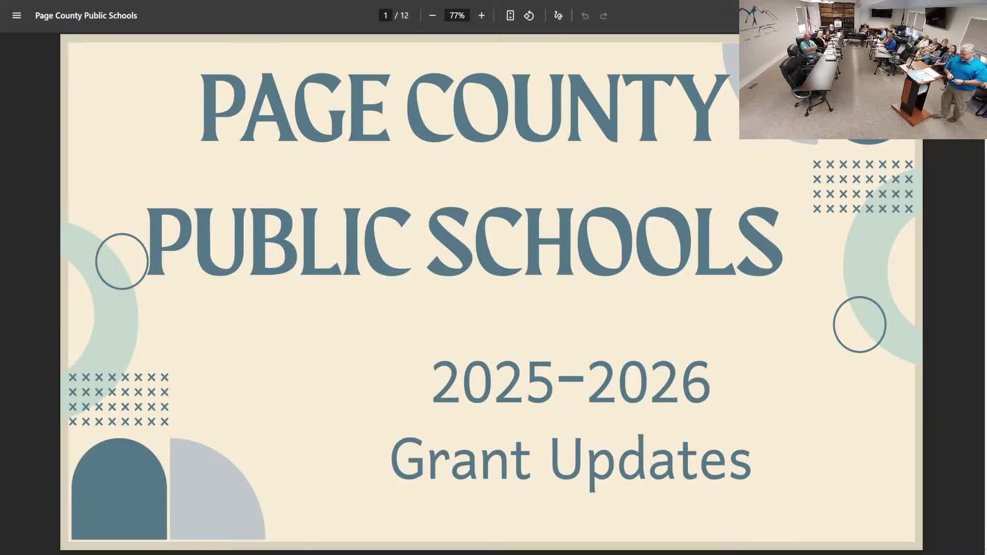Page County schools detail grants portfolio: Title programs, school improvement and CS education grants