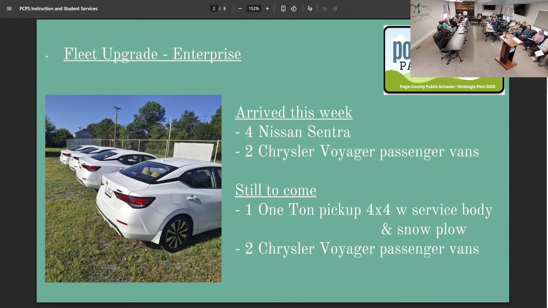 Page County schools begin fleet upgrade, add passenger vans and sedans