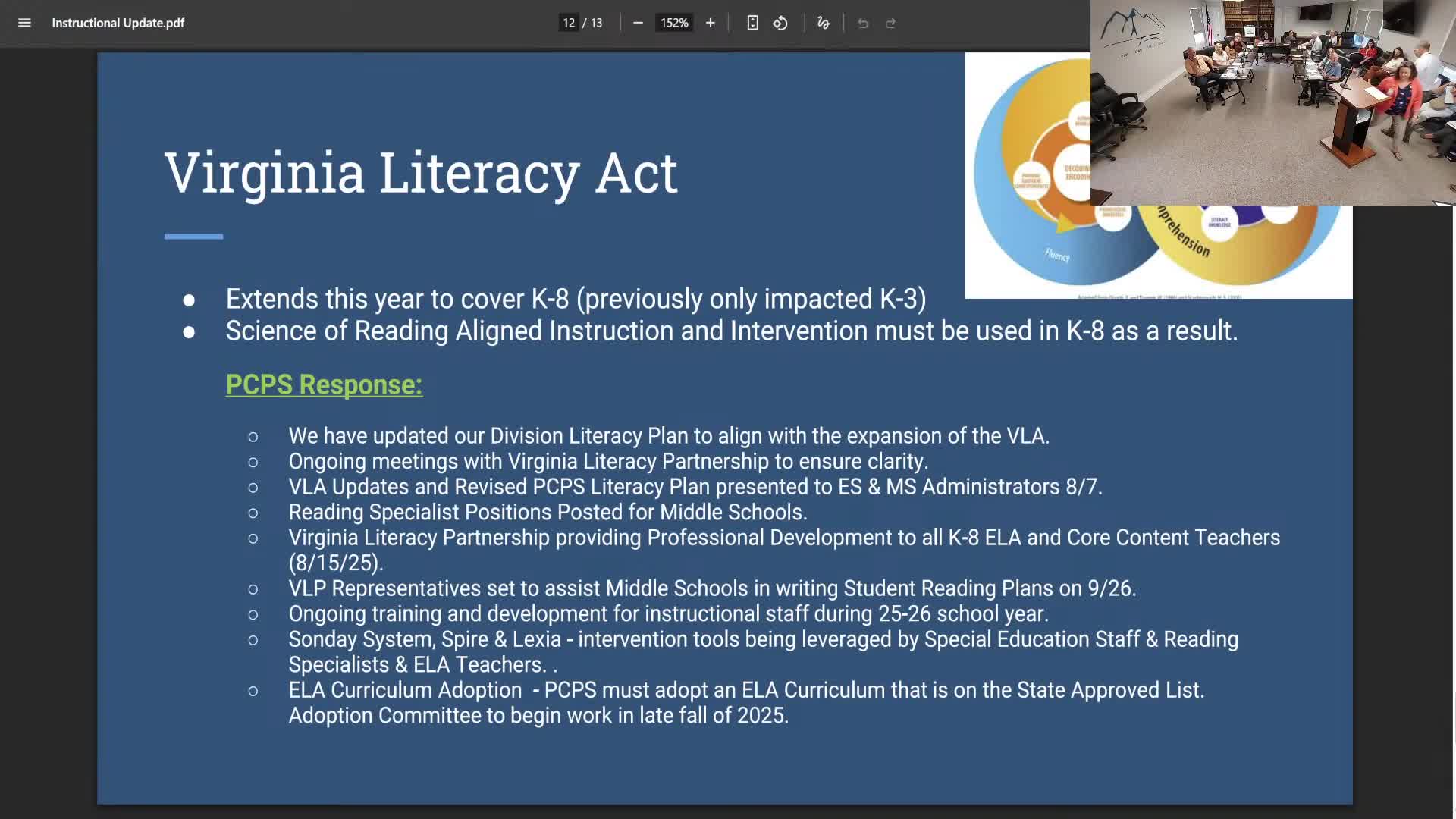 Page County outlines Virginia Literacy Act rollout, seeks reading specialists and approved interventions