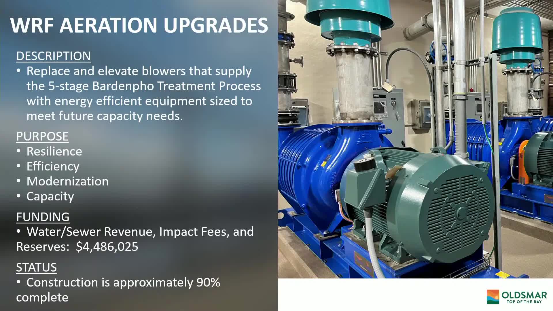 Oldsmar outlines multi‑million dollar upgrades at Water Reclamation Facility and water plant to boost capacity and resilience