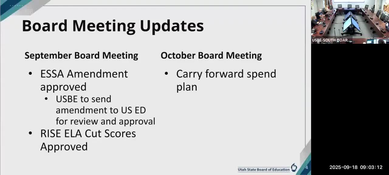 Utah Board Approves RISE ELA Cut Scores and Discusses Assessment Changes