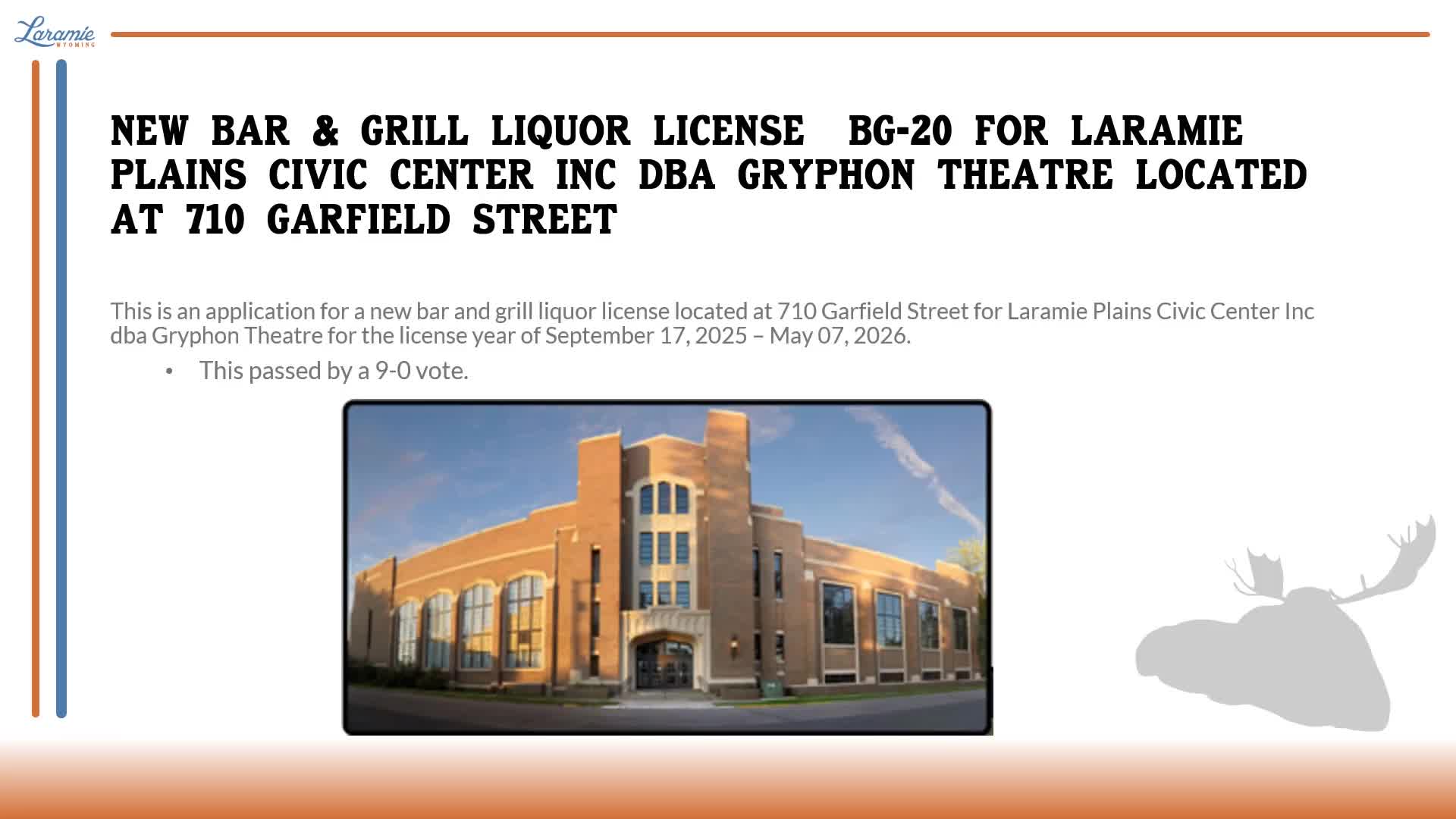 Council approves Griffin Theater bar-and-grill liquor license 9-0