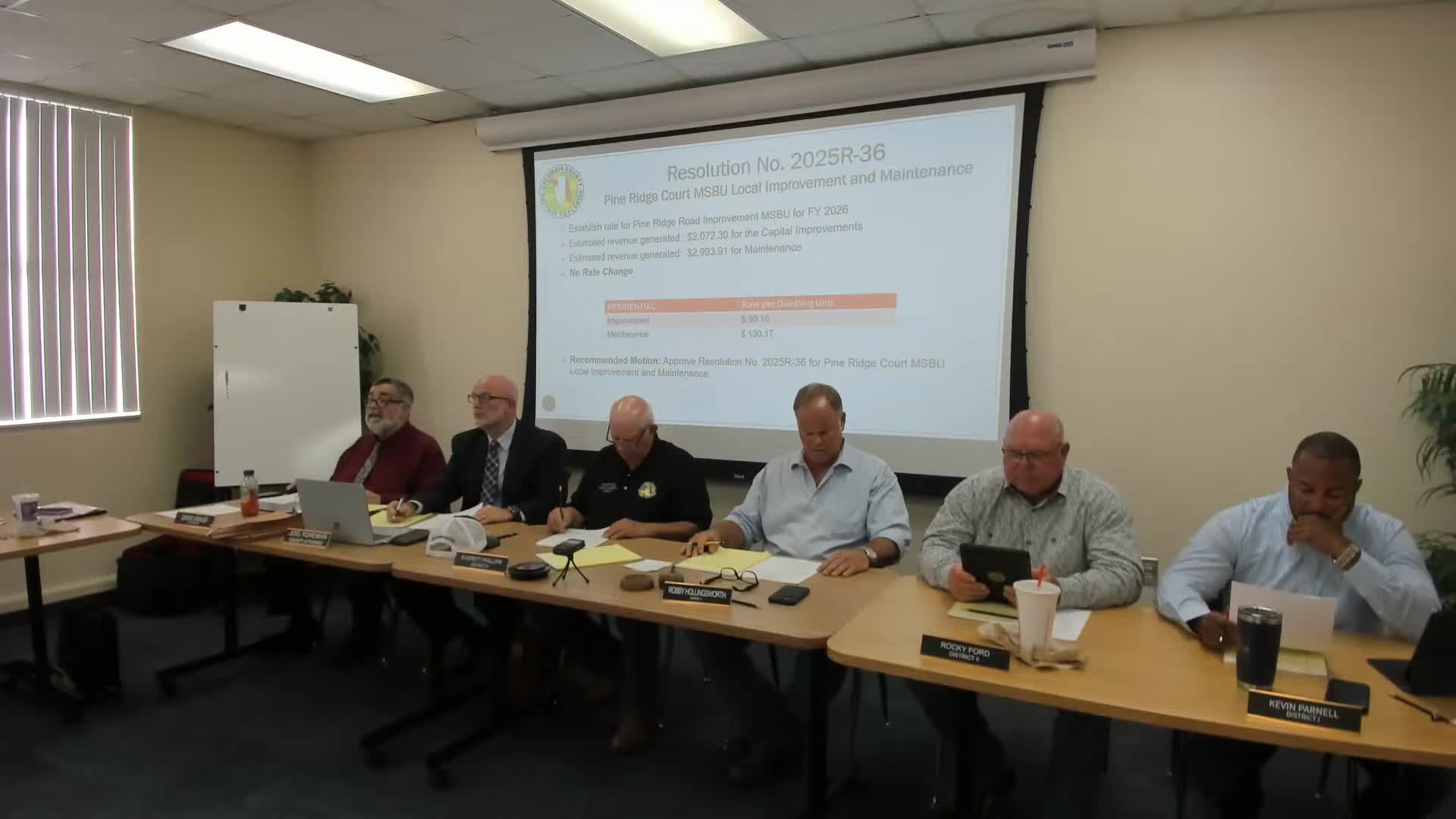 Board approves multiple MSBU street‑lighting and new subdivision MSBU assessments