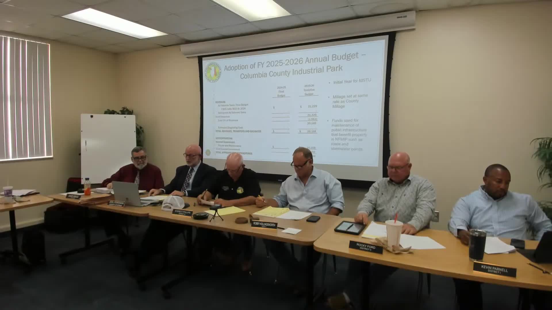 Columbia County holds first public hearing on FY2025–26 budget, proposes keeping millage at 7.815