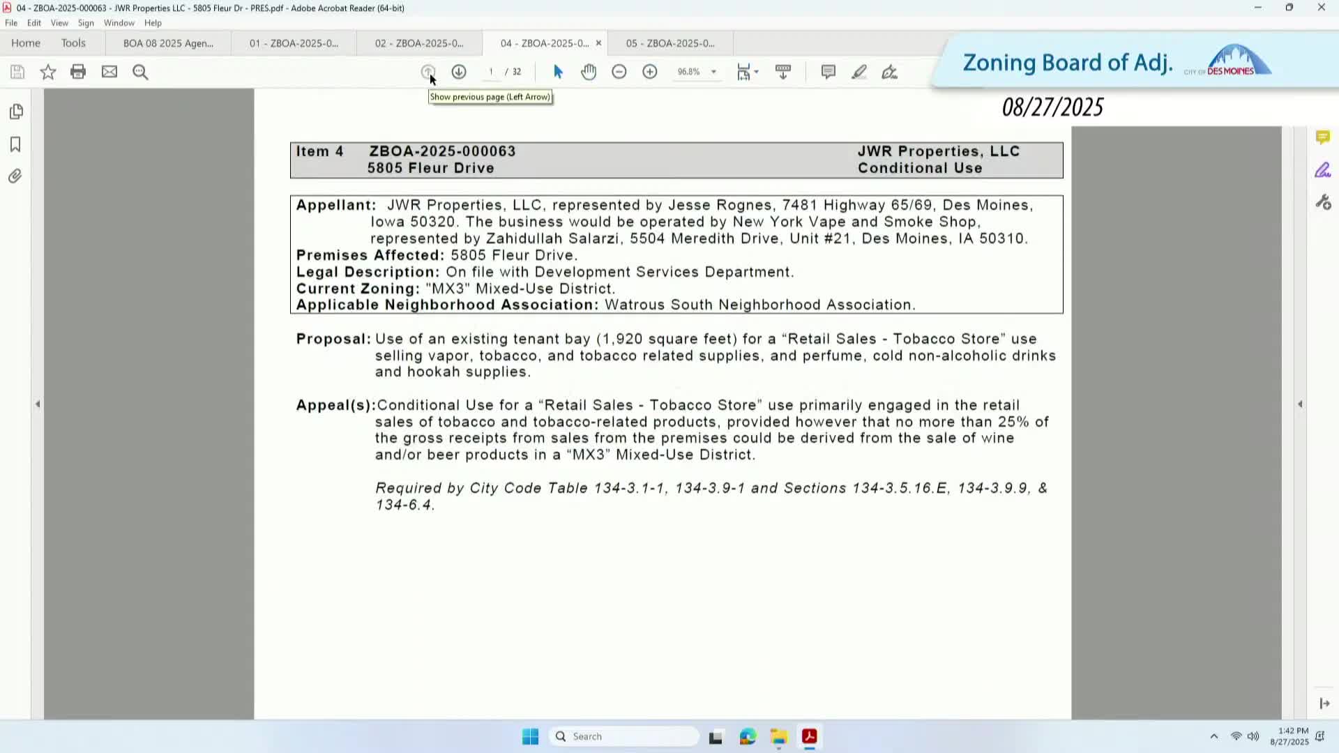Zoning board denies conditional-use permit for proposed tobacco/vape shop on Fluor Drive