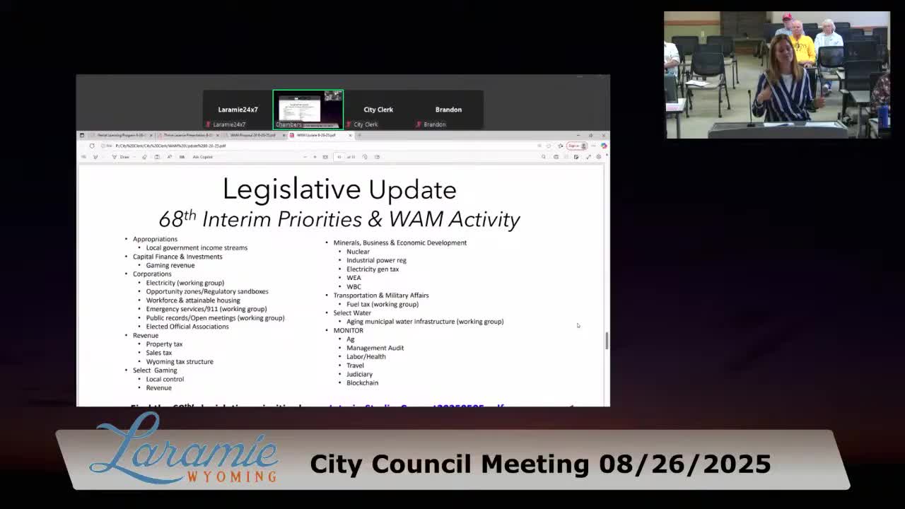 Laramie considers landlord recognition program as rental‑housing licensing continues; council gives staff a green light