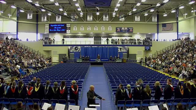 Lake Central High School awards diplomas to 752 graduates; class donates bulletin‑board strips, two refill stations and money to freshmen