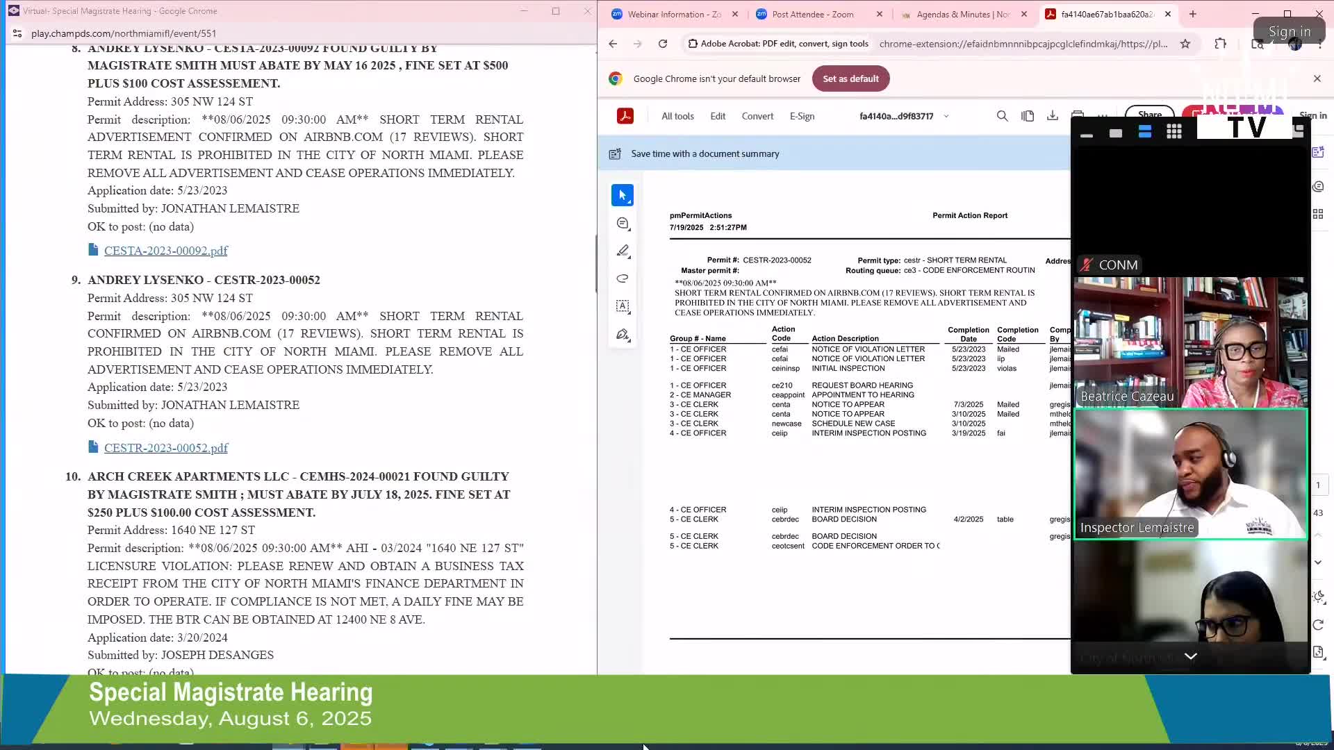 Multiple North Miami properties cited for operating without business tax receipts or certificates of use; some owners comply, others face fines