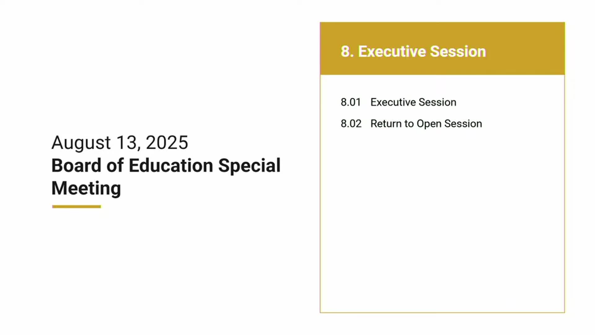 Board approves custodial agreement after executive session