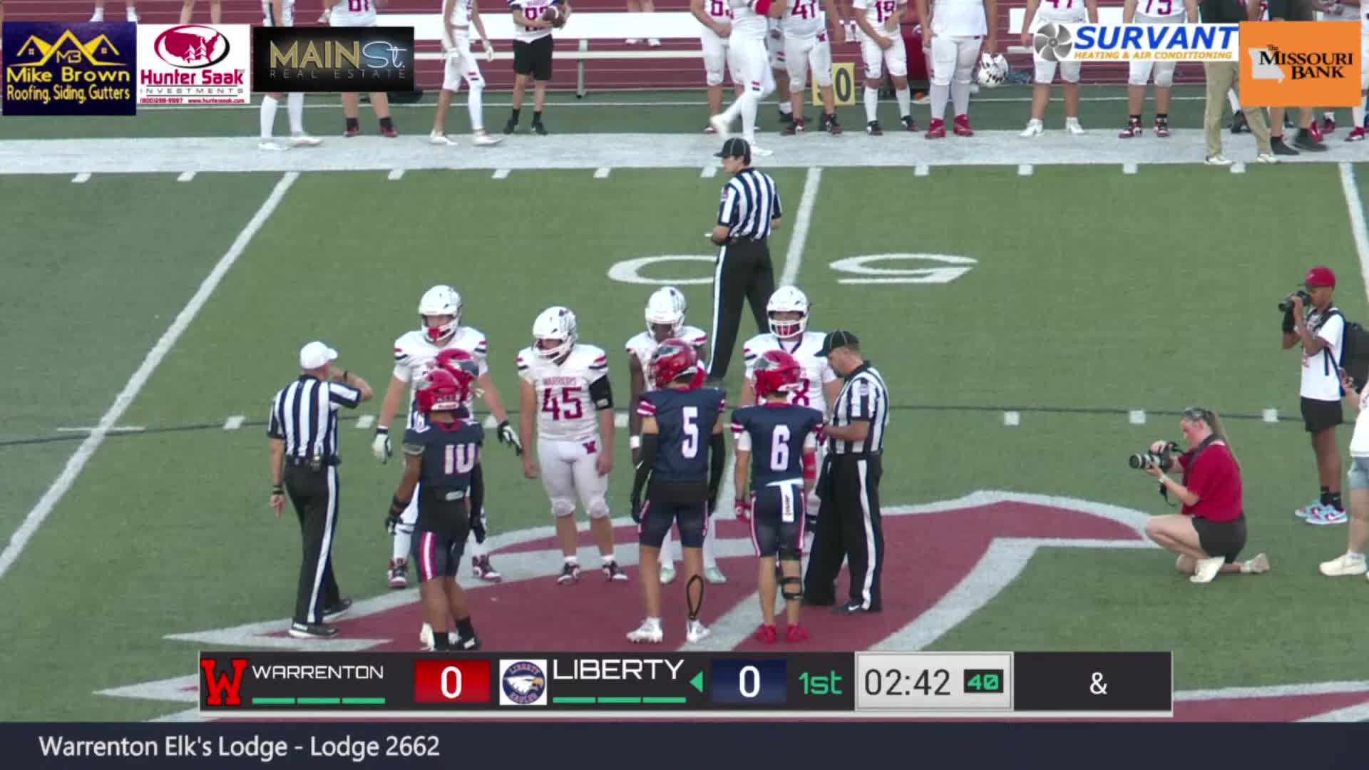 Warrenton coping without Jacob Kinney; broadcast notes multiple special-teams roles affected