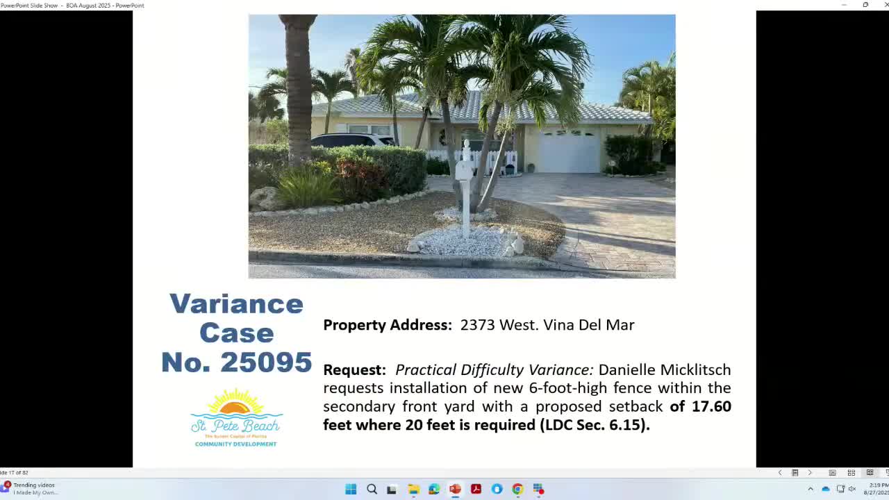 Board approves replacement of long-standing fence at corner lot on Vina Del Mar