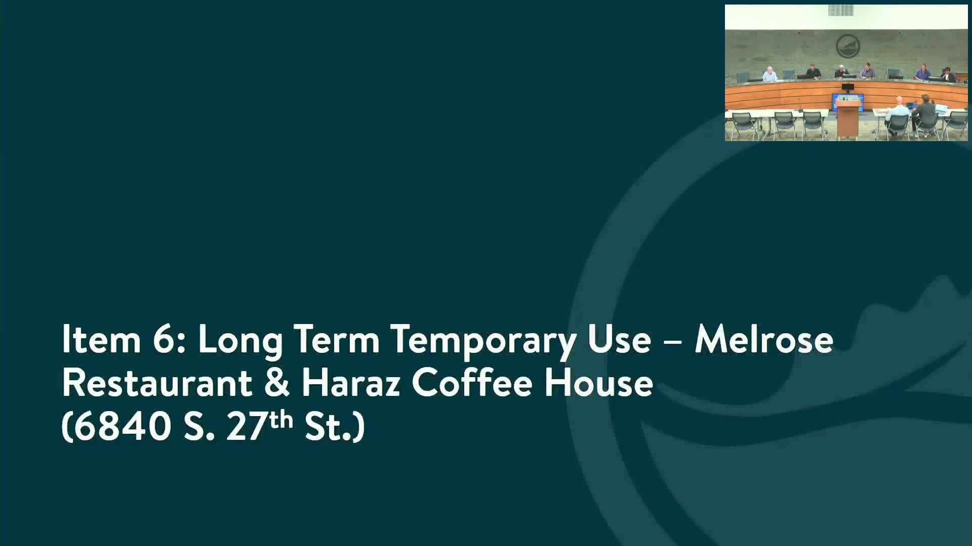 Plan Commission approves temporary outdoor heated domes at Melrose Restaurant with safety conditions