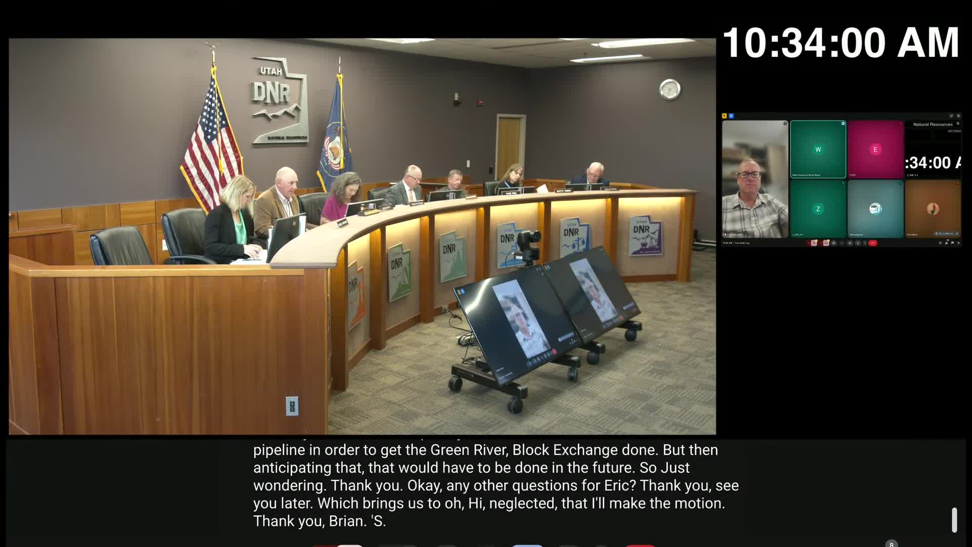 Board briefing clears draft third‑party contract for Green River Block water; legal, policy questions remain