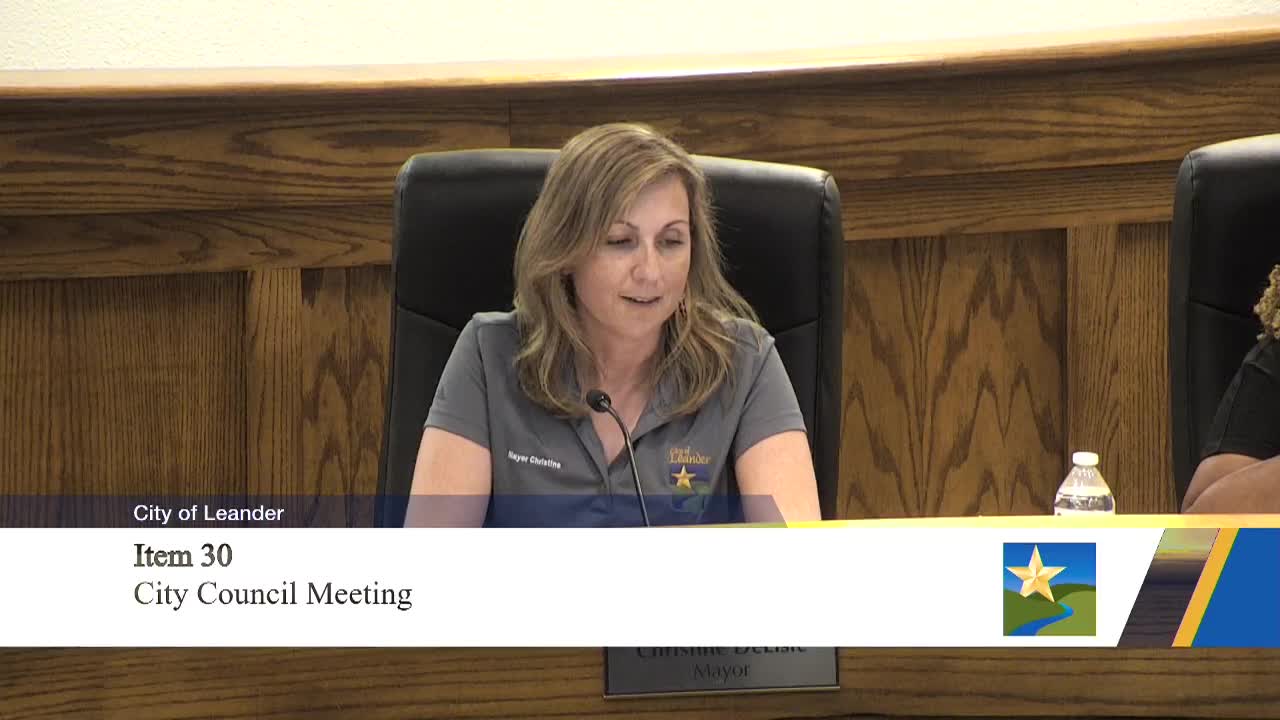 Leander Mayor Discusses City's Growth and Transition During Medical Leave