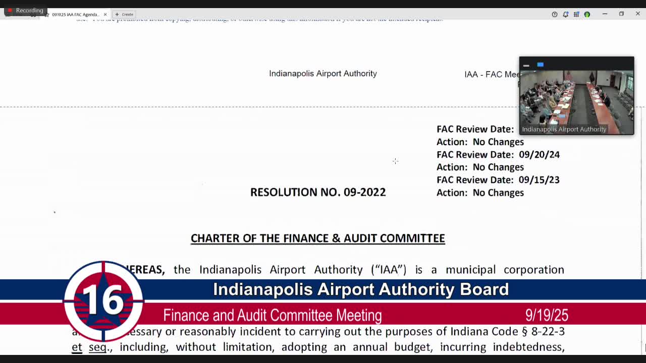 Finance Committee Reviews Key Policies for Airport Authority Governance
