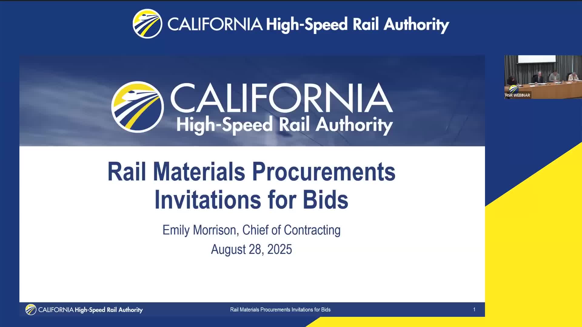 Board authorizes direct pre-purchase of rail materials for 119-mile segment, approves $507.1M state-funded notice to proceed