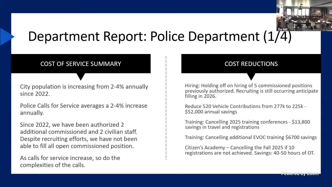 Parks staff outline $0.22 property‑tax levy option and capital wish list; council urged to wait for PROS plan results
