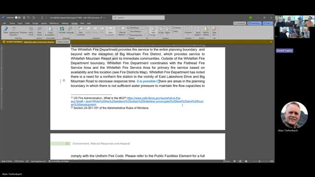Planning board tightens wildfire language, urges updated CWPP and stronger post‑plat maintenance